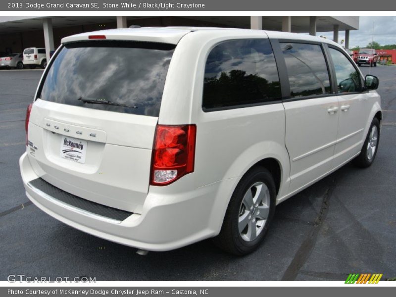 Stone White / Black/Light Graystone 2013 Dodge Grand Caravan SE