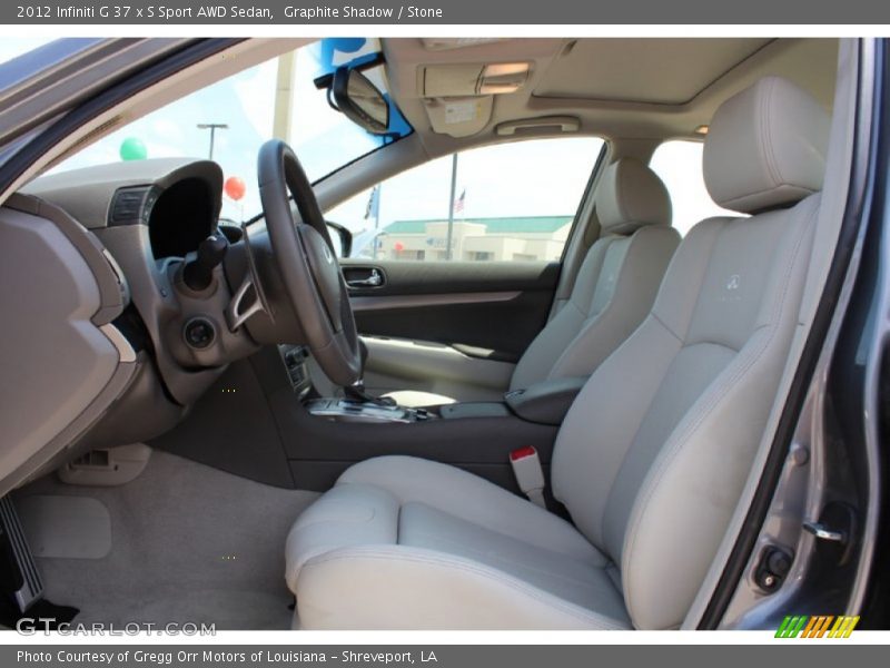 Front Seat of 2012 G 37 x S Sport AWD Sedan