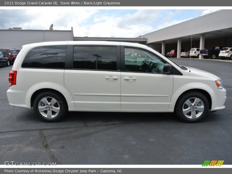 Stone White / Black/Light Graystone 2013 Dodge Grand Caravan SE