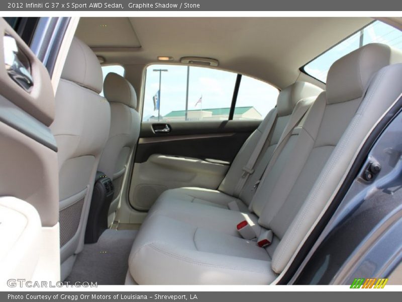 Rear Seat of 2012 G 37 x S Sport AWD Sedan