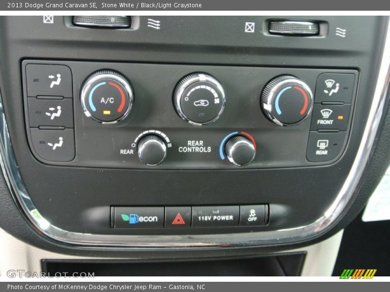 Stone White / Black/Light Graystone 2013 Dodge Grand Caravan SE