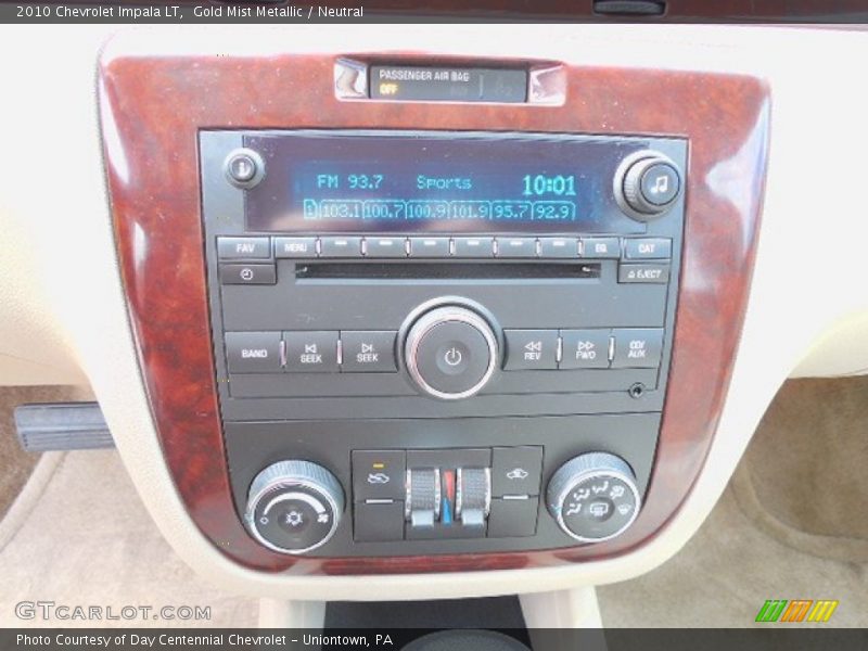 Gold Mist Metallic / Neutral 2010 Chevrolet Impala LT