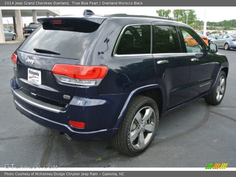 True Blue Pearl / Overland Morocco Black 2014 Jeep Grand Cherokee Overland