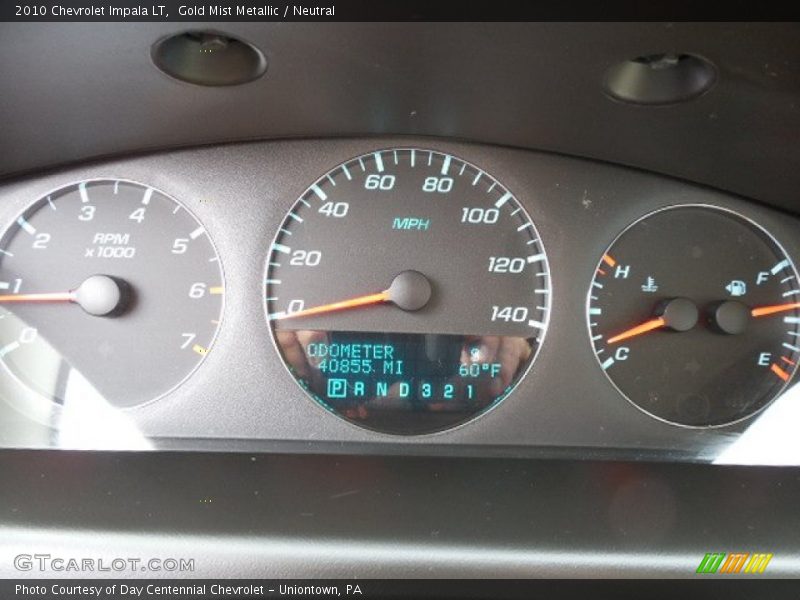 Gold Mist Metallic / Neutral 2010 Chevrolet Impala LT