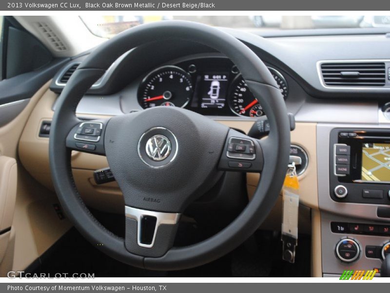 Black Oak Brown Metallic / Desert Beige/Black 2013 Volkswagen CC Lux