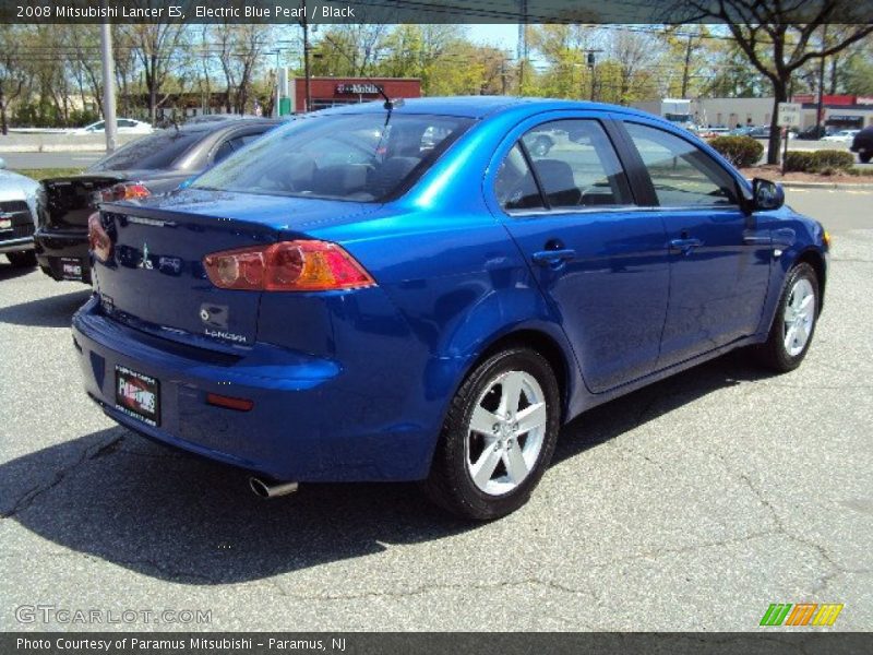 Electric Blue Pearl / Black 2008 Mitsubishi Lancer ES