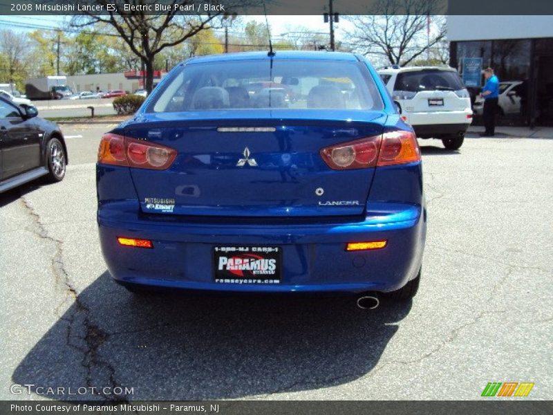 Electric Blue Pearl / Black 2008 Mitsubishi Lancer ES