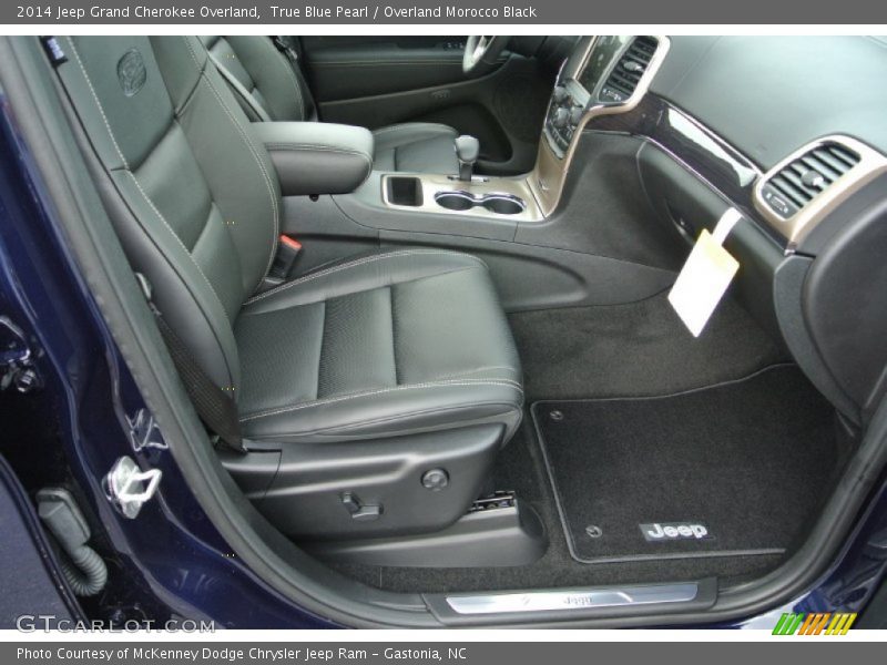 True Blue Pearl / Overland Morocco Black 2014 Jeep Grand Cherokee Overland