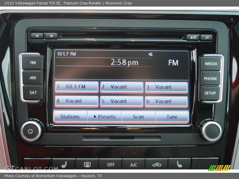 Platinum Gray Metallic / Moonrock Gray 2013 Volkswagen Passat TDI SE