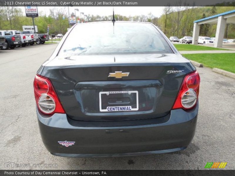 Cyber Gray Metallic / Jet Black/Dark Titanium 2013 Chevrolet Sonic LS Sedan