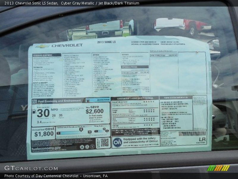 Cyber Gray Metallic / Jet Black/Dark Titanium 2013 Chevrolet Sonic LS Sedan