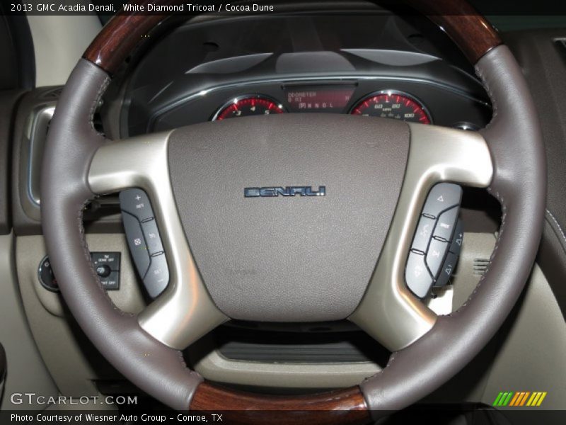 White Diamond Tricoat / Cocoa Dune 2013 GMC Acadia Denali