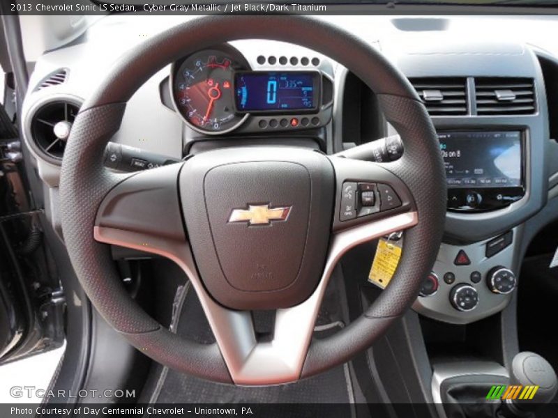 Cyber Gray Metallic / Jet Black/Dark Titanium 2013 Chevrolet Sonic LS Sedan