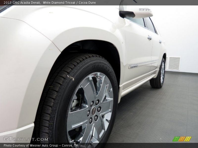 White Diamond Tricoat / Cocoa Dune 2013 GMC Acadia Denali