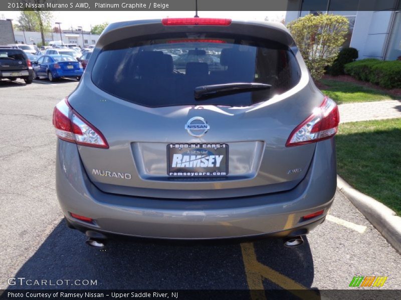 Platinum Graphite / Beige 2012 Nissan Murano S AWD