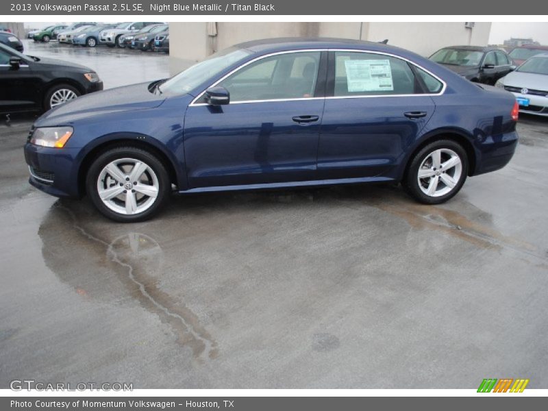 Night Blue Metallic / Titan Black 2013 Volkswagen Passat 2.5L SE