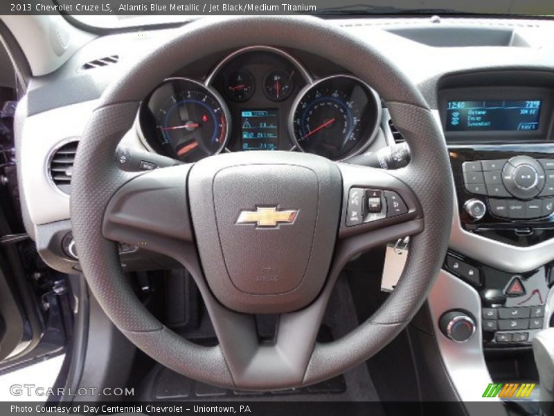 Atlantis Blue Metallic / Jet Black/Medium Titanium 2013 Chevrolet Cruze LS