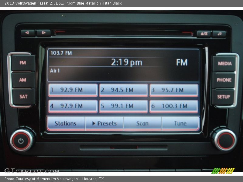 Night Blue Metallic / Titan Black 2013 Volkswagen Passat 2.5L SE