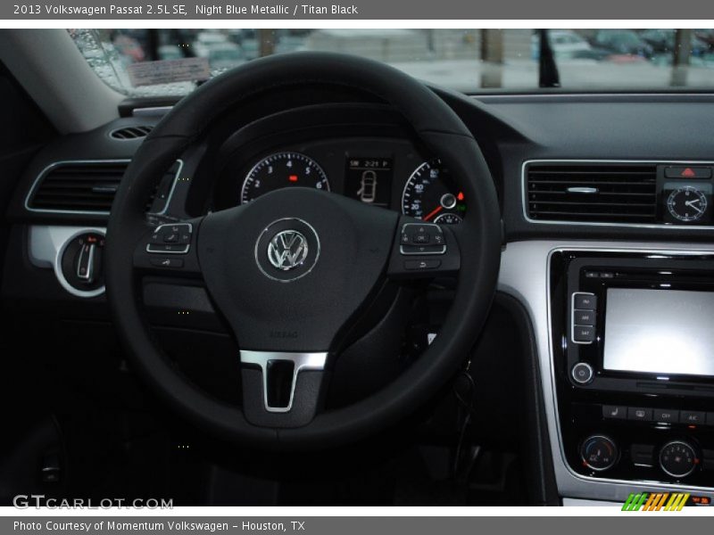 Night Blue Metallic / Titan Black 2013 Volkswagen Passat 2.5L SE