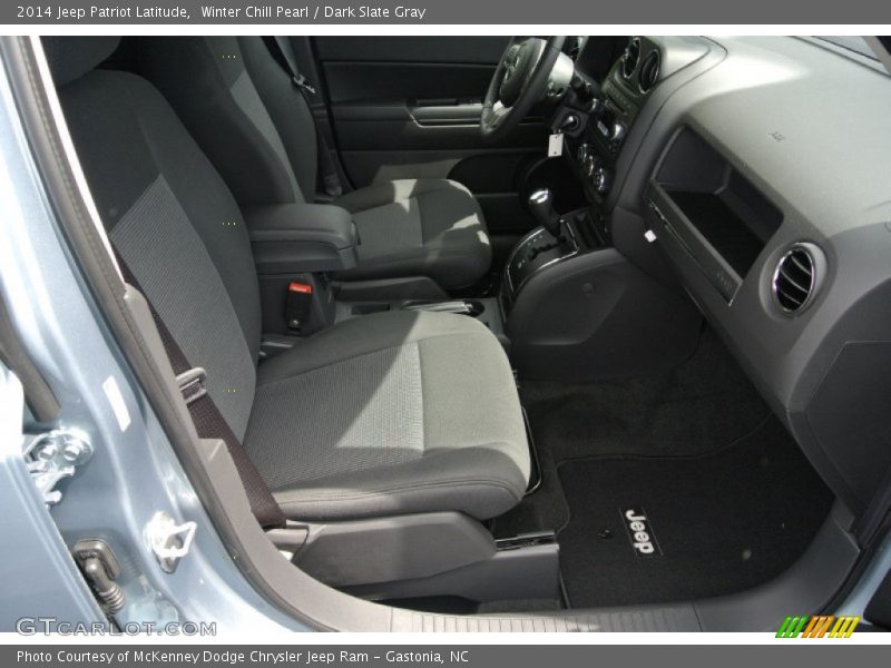 Winter Chill Pearl / Dark Slate Gray 2014 Jeep Patriot Latitude