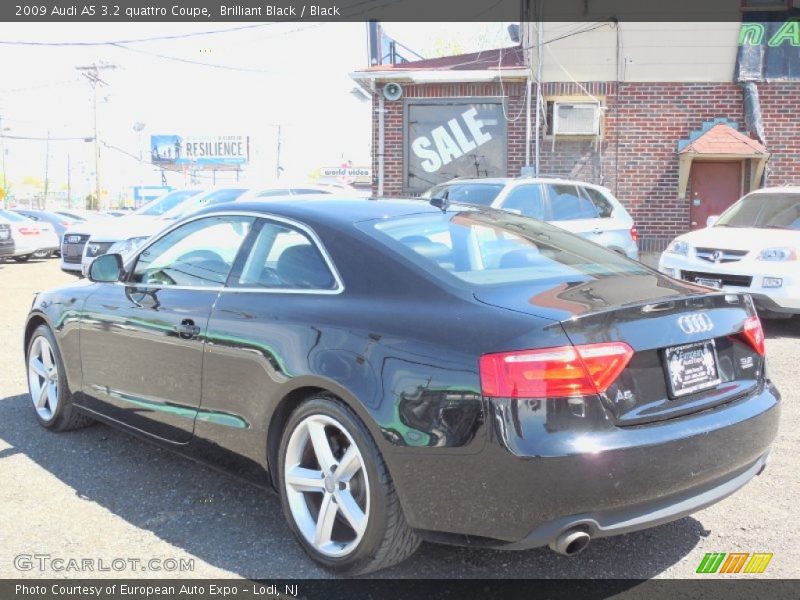 Brilliant Black / Black 2009 Audi A5 3.2 quattro Coupe