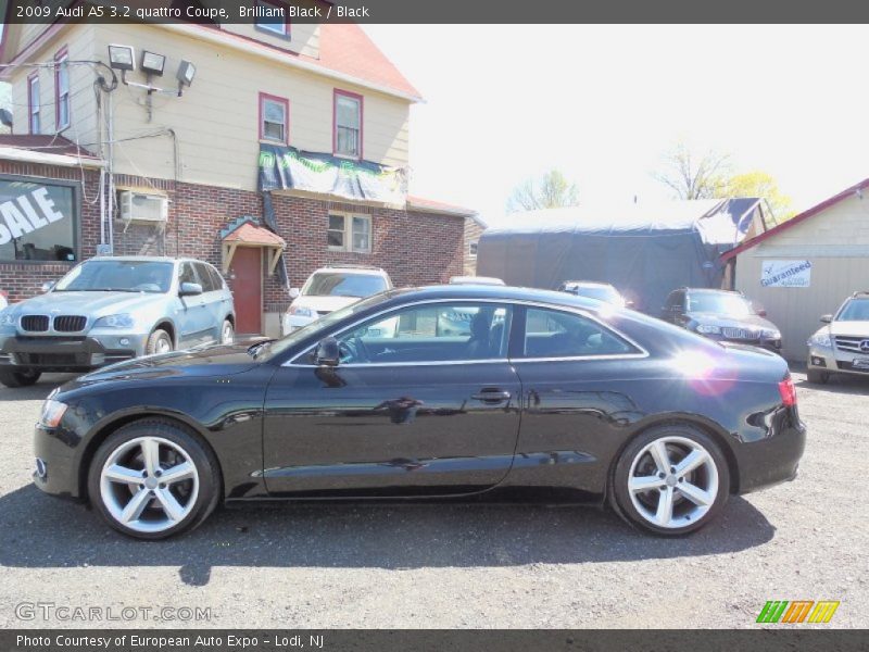 Brilliant Black / Black 2009 Audi A5 3.2 quattro Coupe