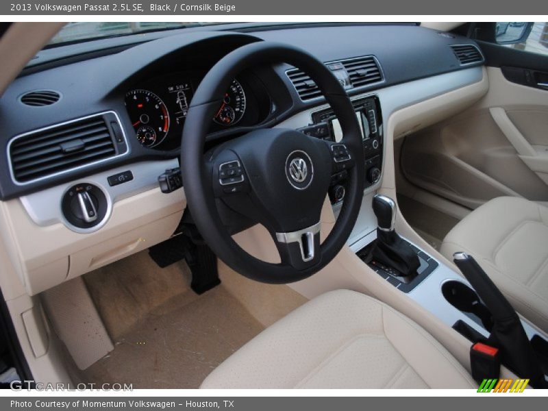 Black / Cornsilk Beige 2013 Volkswagen Passat 2.5L SE