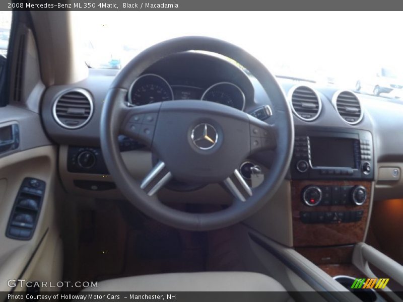 Black / Macadamia 2008 Mercedes-Benz ML 350 4Matic