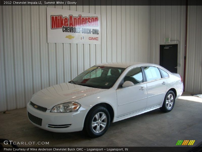 Summit White / Ebony 2012 Chevrolet Impala LS