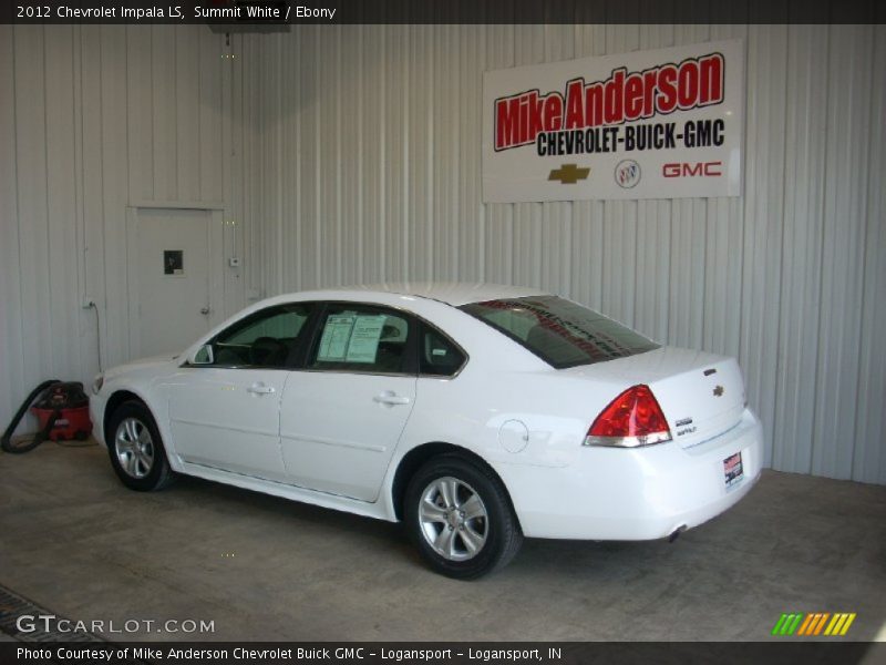 Summit White / Ebony 2012 Chevrolet Impala LS