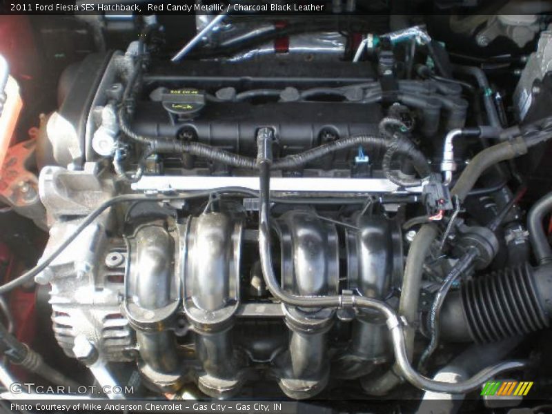 Red Candy Metallic / Charcoal Black Leather 2011 Ford Fiesta SES Hatchback