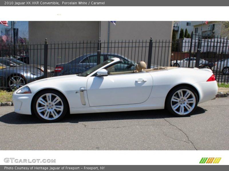 Porcelain White / Caramel 2010 Jaguar XK XKR Convertible