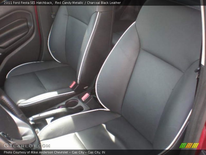 Red Candy Metallic / Charcoal Black Leather 2011 Ford Fiesta SES Hatchback