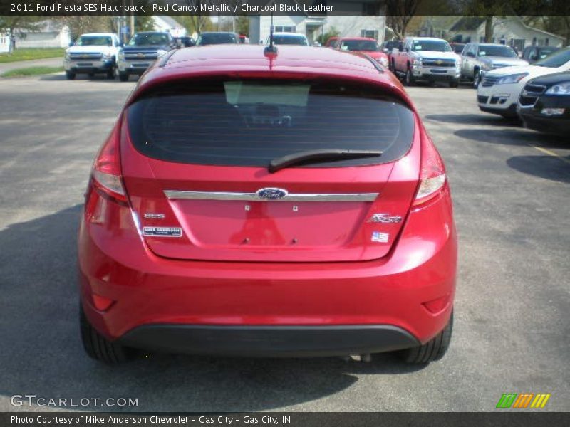 Red Candy Metallic / Charcoal Black Leather 2011 Ford Fiesta SES Hatchback
