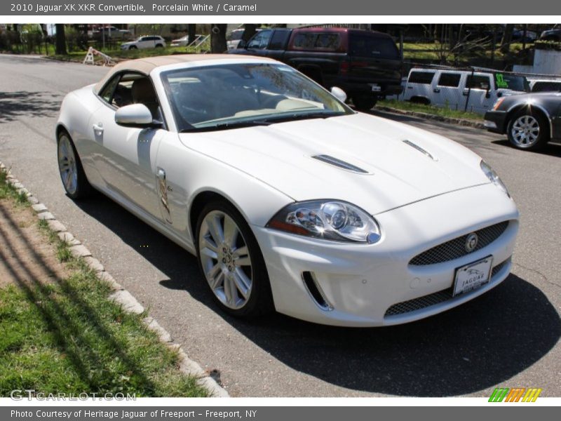 Porcelain White / Caramel 2010 Jaguar XK XKR Convertible