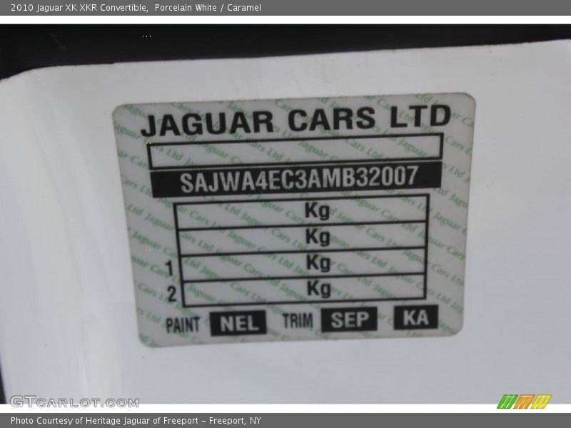 Porcelain White / Caramel 2010 Jaguar XK XKR Convertible