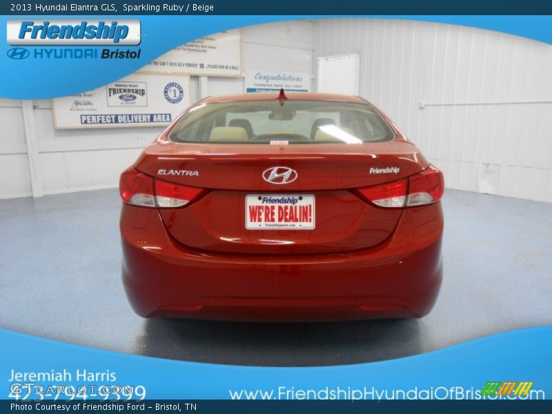 Sparkling Ruby / Beige 2013 Hyundai Elantra GLS