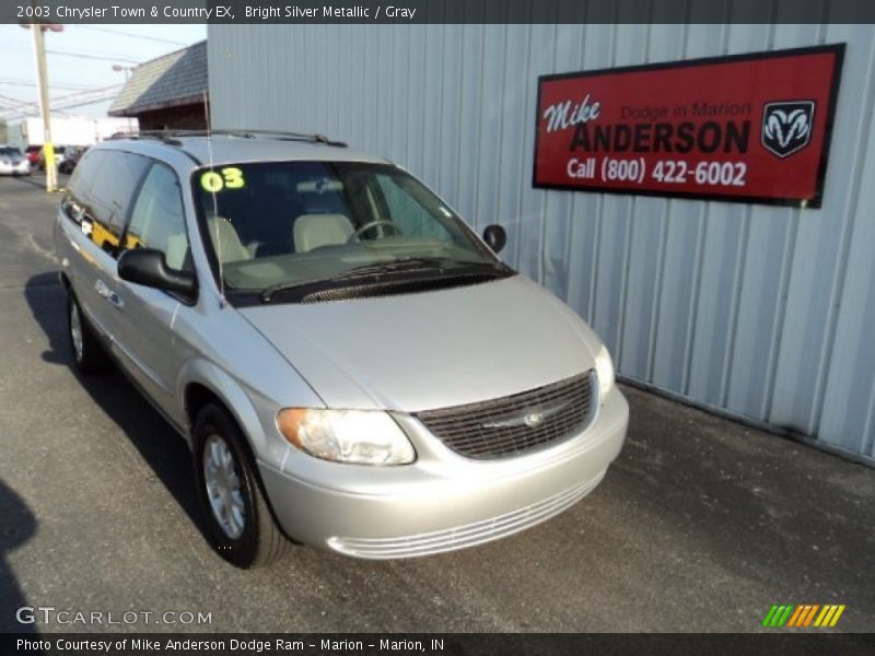 Bright Silver Metallic / Gray 2003 Chrysler Town & Country EX