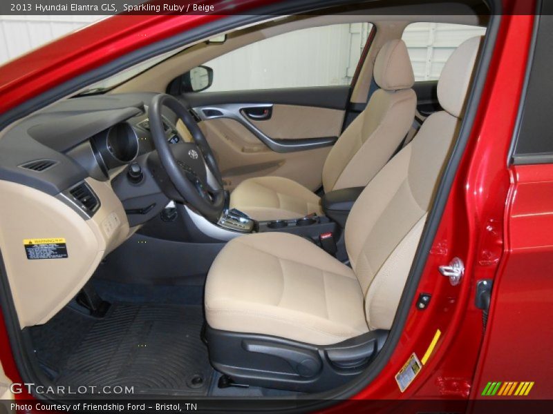 Sparkling Ruby / Beige 2013 Hyundai Elantra GLS