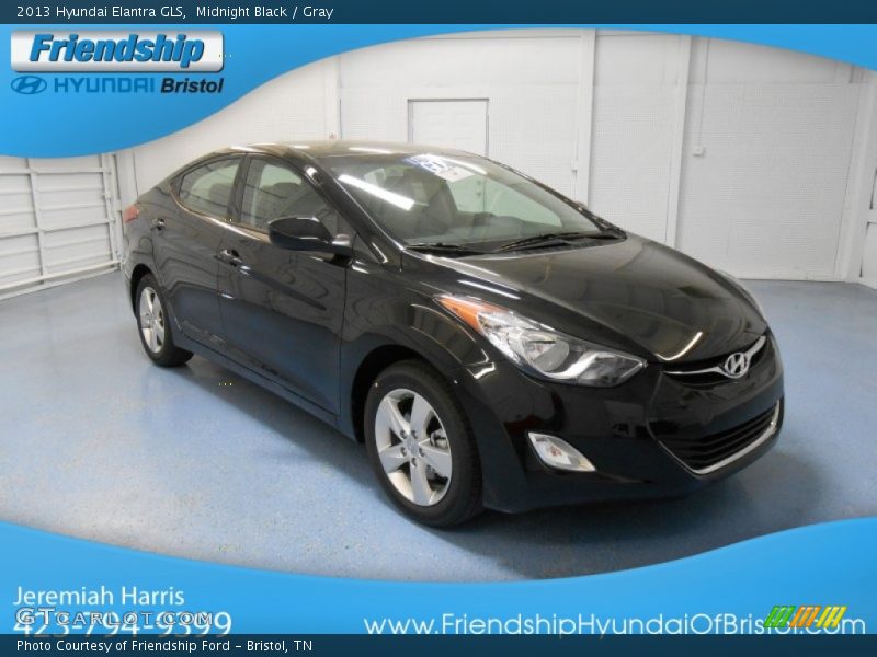 Midnight Black / Gray 2013 Hyundai Elantra GLS