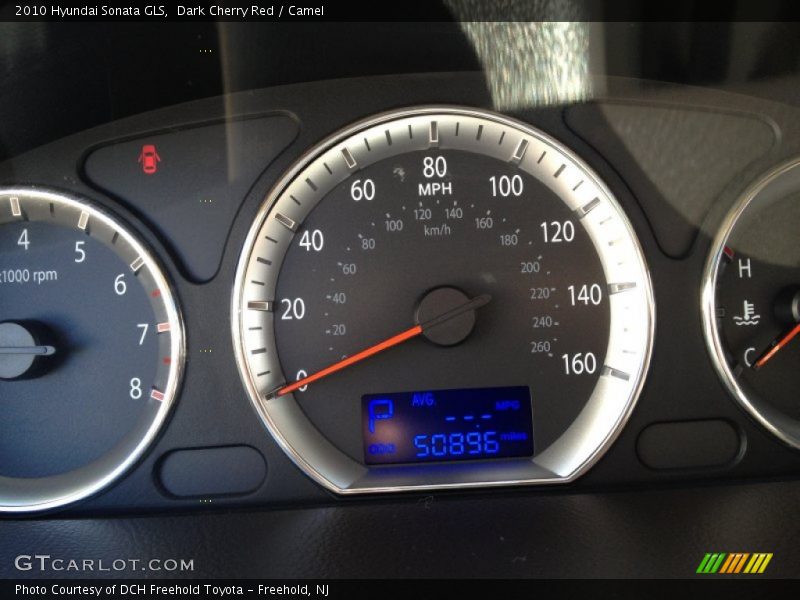 Dark Cherry Red / Camel 2010 Hyundai Sonata GLS