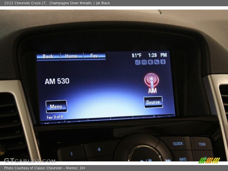 Champagne Silver Metallic / Jet Black 2013 Chevrolet Cruze LT