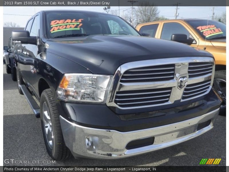 Black / Black/Diesel Gray 2013 Ram 1500 SLT Crew Cab 4x4