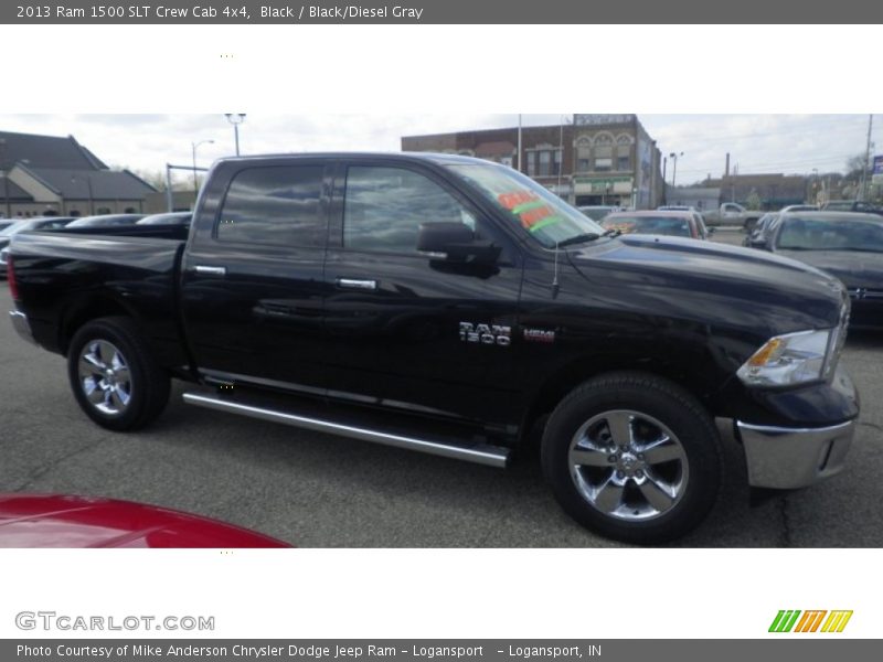 Black / Black/Diesel Gray 2013 Ram 1500 SLT Crew Cab 4x4