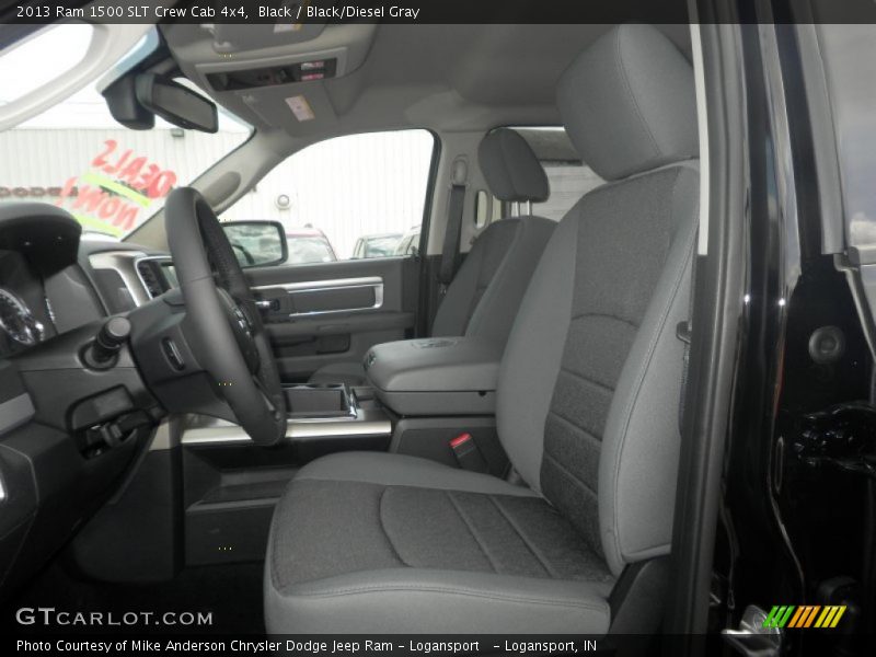 Black / Black/Diesel Gray 2013 Ram 1500 SLT Crew Cab 4x4