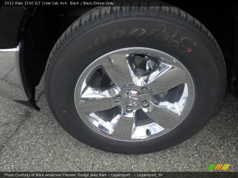 Black / Black/Diesel Gray 2013 Ram 1500 SLT Crew Cab 4x4