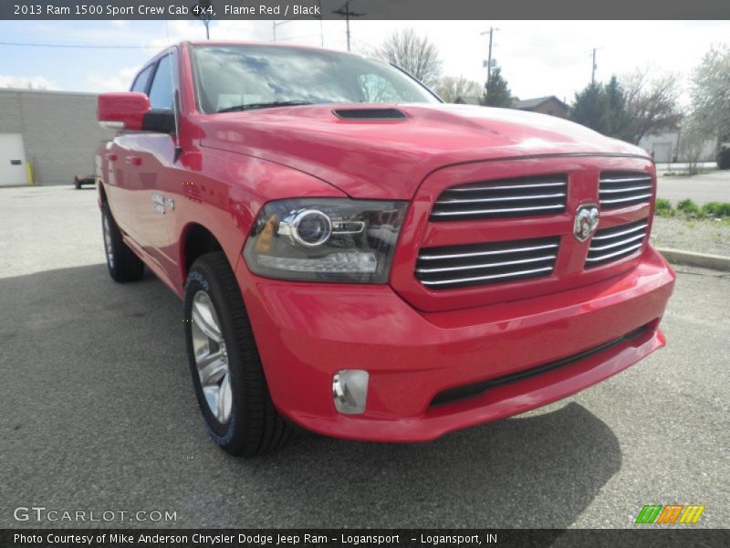 Flame Red / Black 2013 Ram 1500 Sport Crew Cab 4x4
