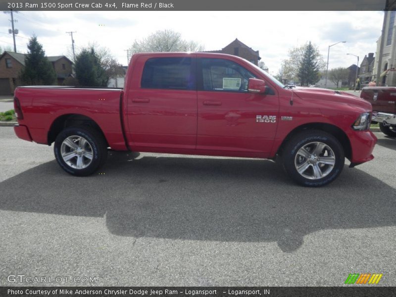 Flame Red / Black 2013 Ram 1500 Sport Crew Cab 4x4