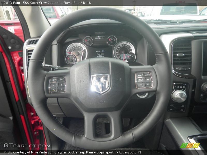 Flame Red / Black 2013 Ram 1500 Sport Crew Cab 4x4