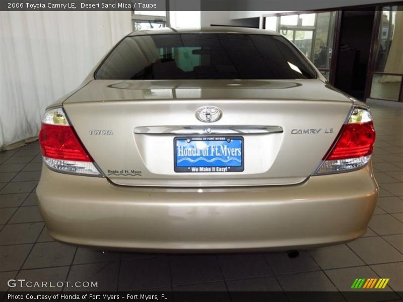 Desert Sand Mica / Taupe 2006 Toyota Camry LE